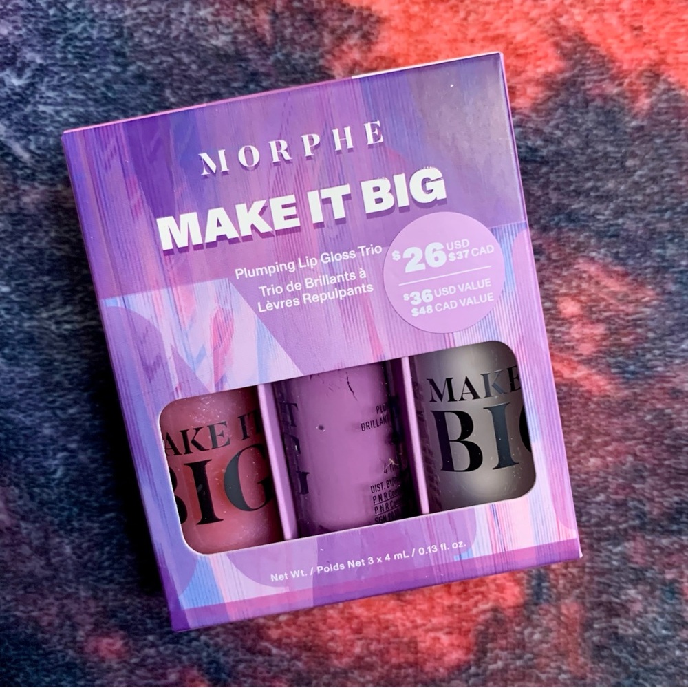 💛 Morphe Make It Big Plumping Lip Gloss Trio - NWT